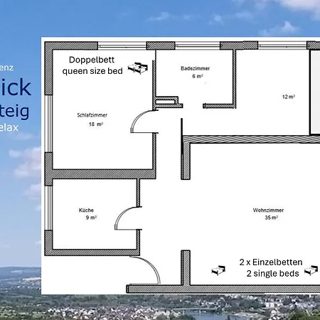 Rheinblick Am Rheinsteig Zur Festung Ehrenbreitstein Mit Balkon Und Sauna Urbar  Exterior foto